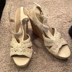 Audrey Brooke crochet wedges size 10, NEVER WORN